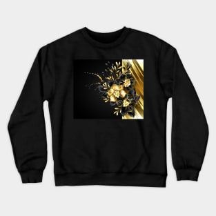 Design with Foil and Black Orchids Crewneck Sweatshirt